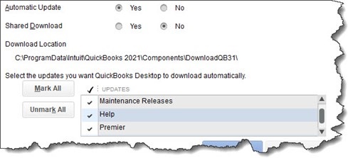You can set up automatic updates in QuickBooks to download and install new functionality and bug fixes.